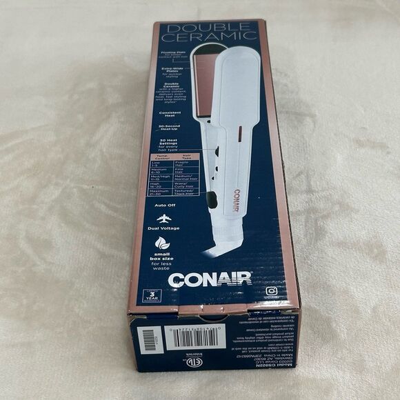 Conair Double Ceramic 1 1/2 in. Flat Iron Straight + Smooth. NWT. - Picture 3 of 8